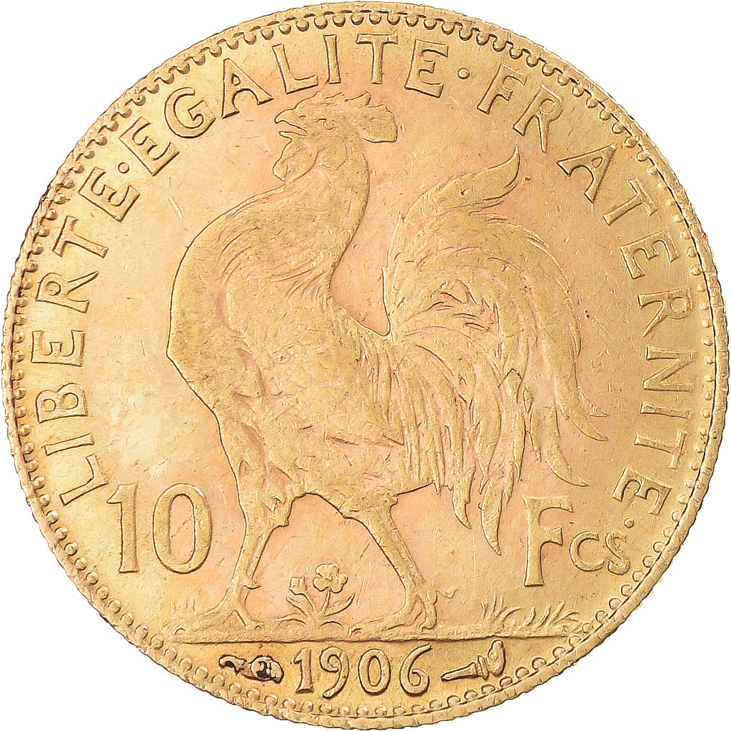Coin, France, Marianne, 10 Francs, 1906, Paris, AU(55-58), Gold, KM:846