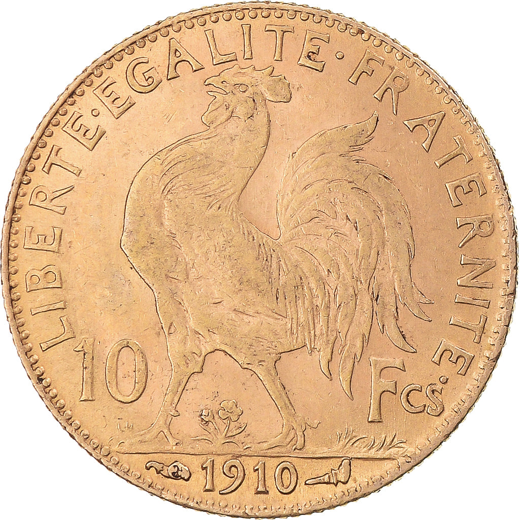 Monnaie, France, Marianne, 10 Francs, 1910, Paris, Coq, TTB+, Or, Gadoury:1017
