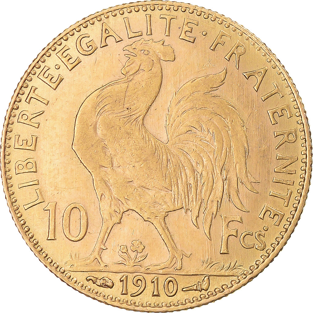 Monnaie, France, Marianne, 10 Francs, 1910, Paris, Coq, TTB+, Or, Gadoury:1017