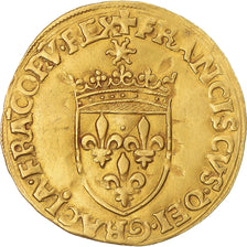 Coin, France, François Ier, Écu d'or au soleil, Paris, 5th type, AU(50-53)