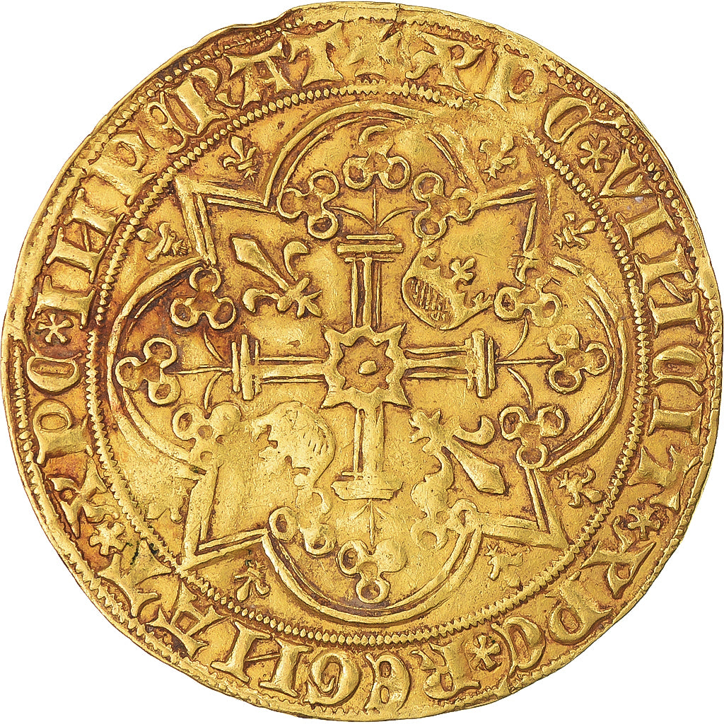 Moneda, Francia, Charles V, Franc à pied, MBC+, Oro, Duplessy:360