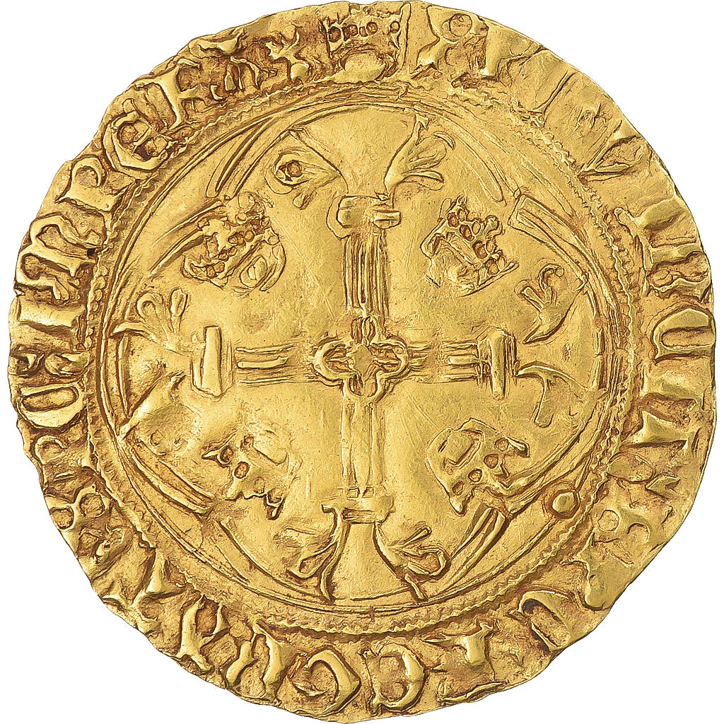 Coin, France, Charles VII, Écu d'or à la couronne, 1422-1461, Limoges