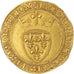 Moneda, Francia, Charles VI, Ecu d'or à la Couronne, Ecu d'or, EBC, Oro