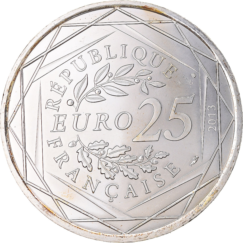 France, 25 Euro, Respect, 2013, Paris, MS(64), Silver
