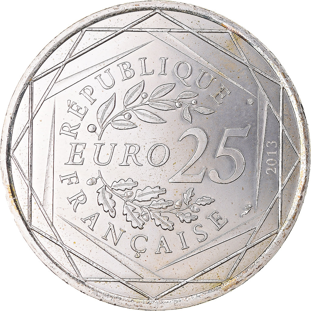 France, 25 Euro, Laicité, 2013, Paris, MS(63), Silver