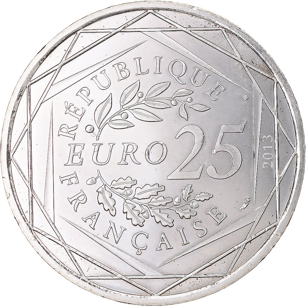 France, 25 Euro, Laicité, 2013, Paris, MS(64), Silver