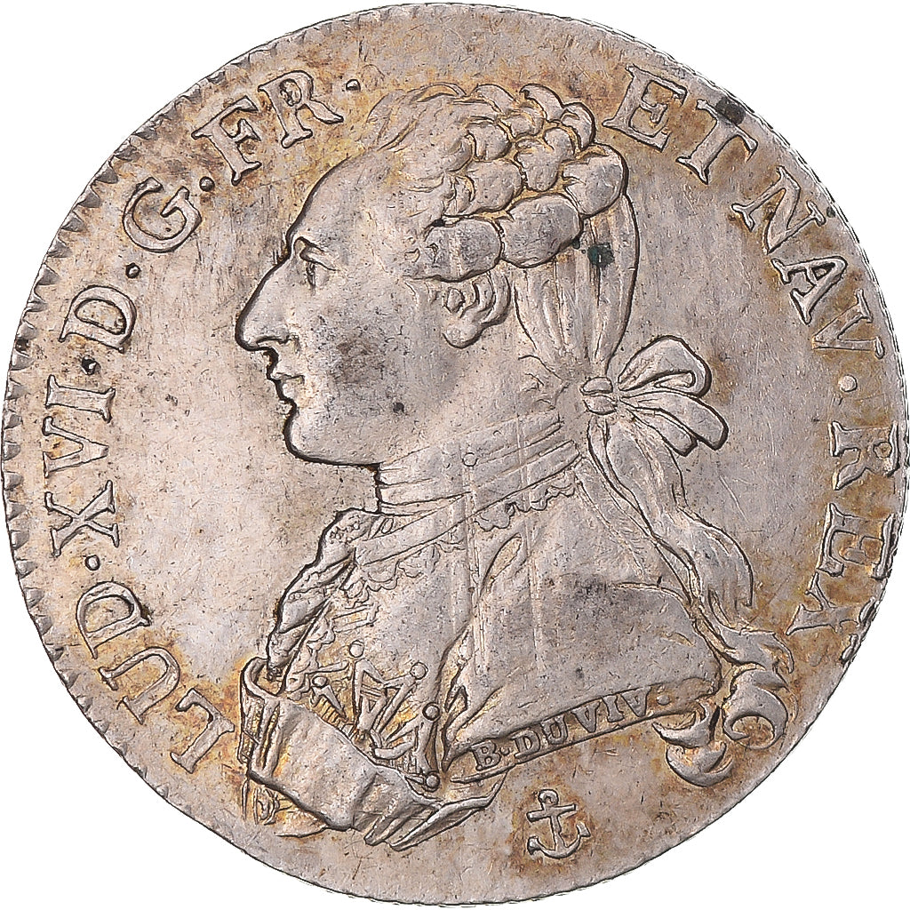 Münze, Frankreich, Louis XVI, 1/5 Écu, 24 Sols, 1/5 ECU, 1788, La Rochelle