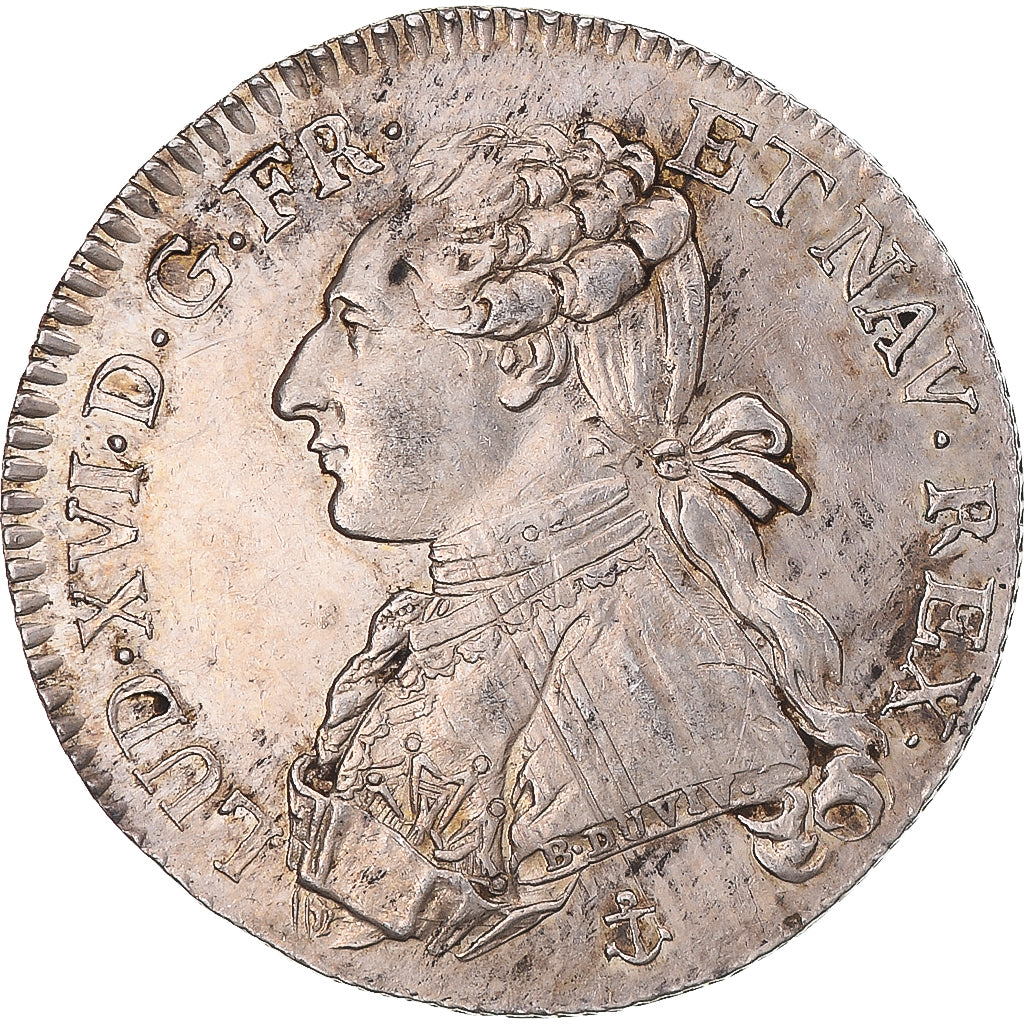 Monnaie, France, Louis XVI, 1/5 Écu, 24 Sols, 1/5 ECU, 1788, La Rochelle, TTB+