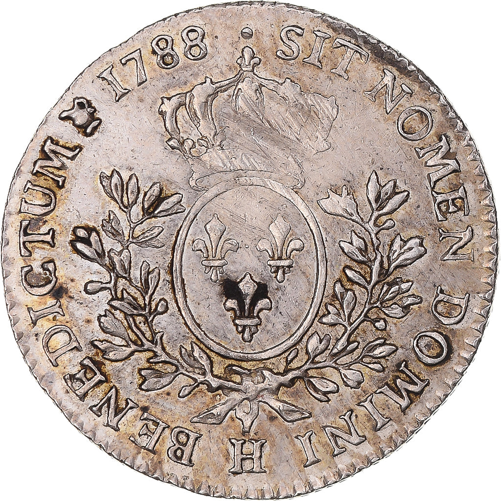 Monnaie, France, Louis XVI, 1/5 Écu, 24 Sols, 1/5 ECU, 1788, La Rochelle, TTB+