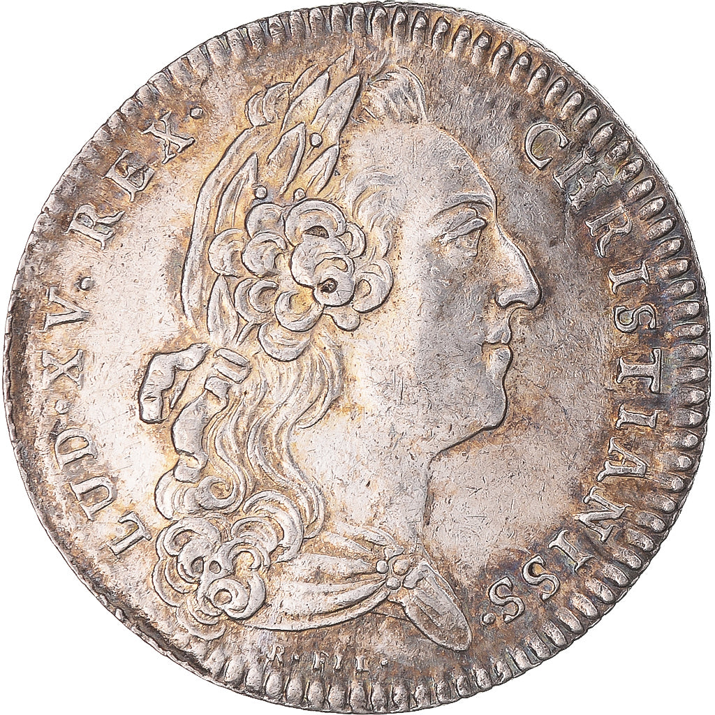 Francia, ficha, Royal, Louis XV, 1754, SPL, Argento, Feuardent:9137