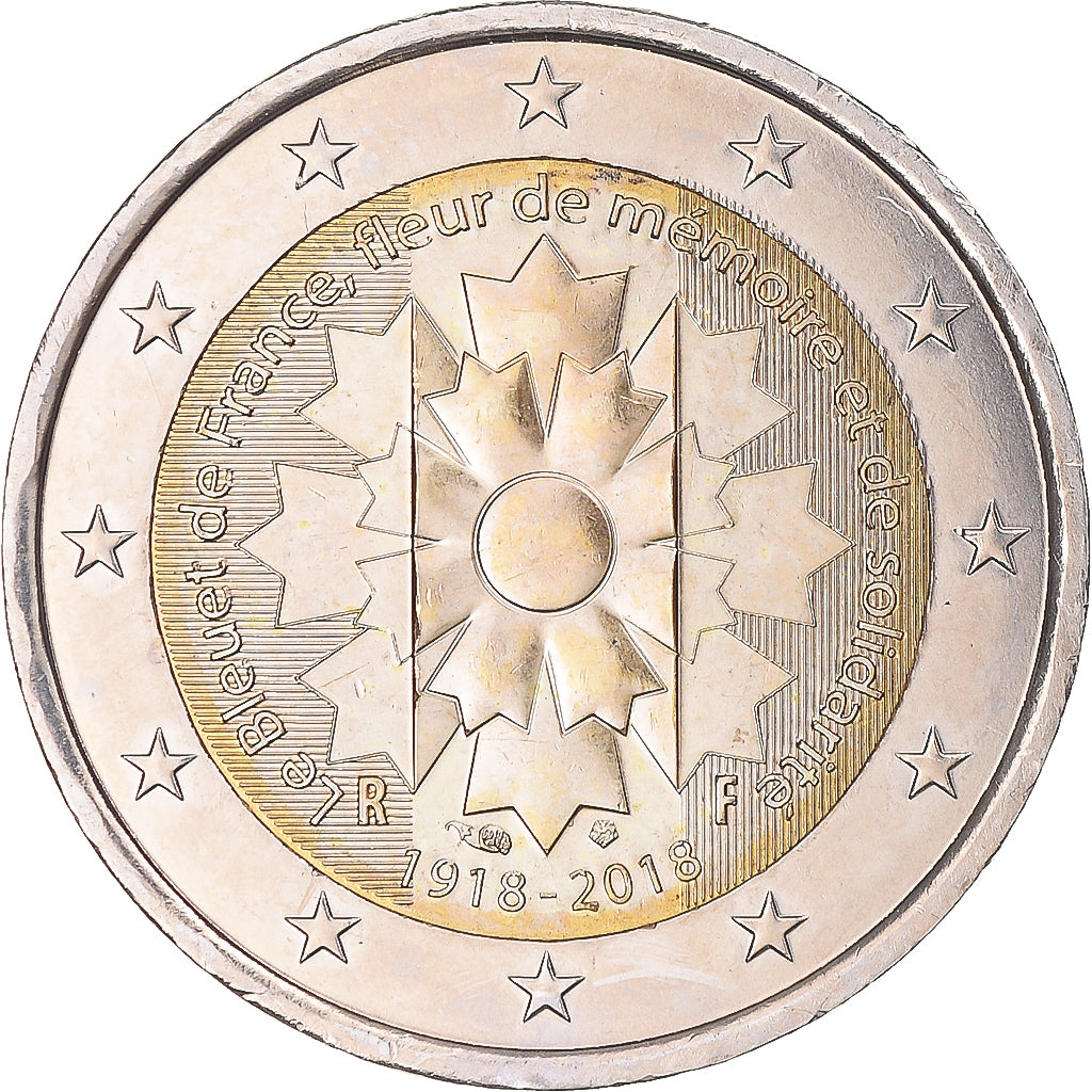 Francia, 2 Euro, Le Bleuet de France, 2018, Paris, SC, Bimetálico