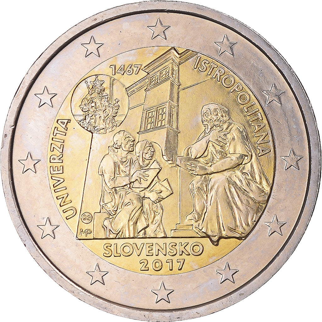 Slovakia, 2 Euro, Université Istropolitana, 2017, Kremnica, MS(63)
