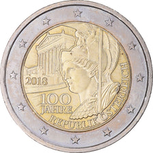 Austria, 2 Euro, 100 ans de la République, 2018, Vienna, MS(64), Bi-Metallic