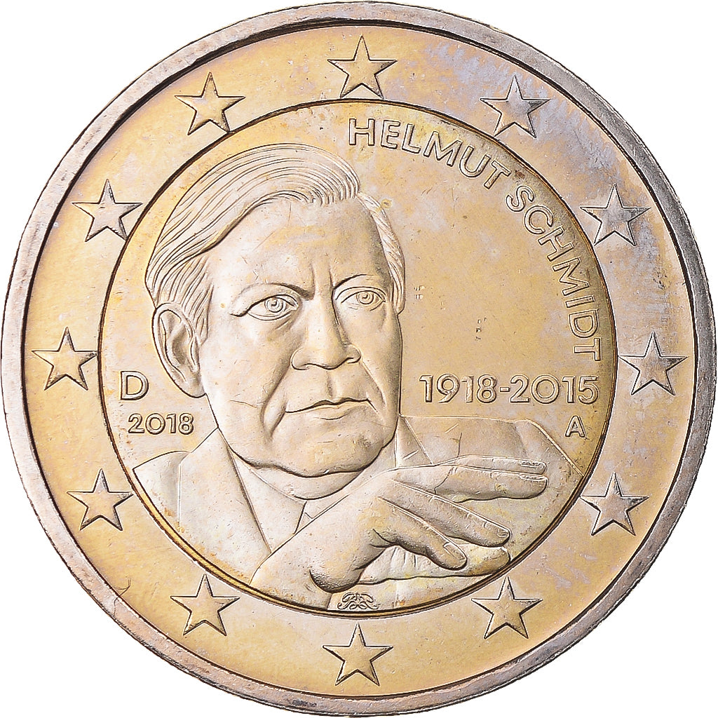 République fédérale allemande, 2 Euro, Helmut Schmidt, 2018, Berlin, SPL