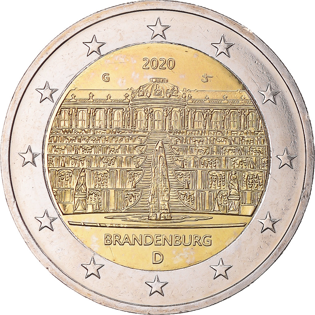 GERMANIA - REPUBBLICA FEDERALE, 2 Euro, Brandenburg, 2020, Karlsruhe, SPL