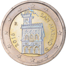 San Marino, 2 Euro, 2016, Rome, Iridescent, MS(64), Bi-Metallic