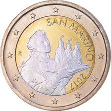 San Marino, 2 Euro, 2017, COLORISEE HOLOGRAMME.FDC, MS(65-70), Bi-Metallic