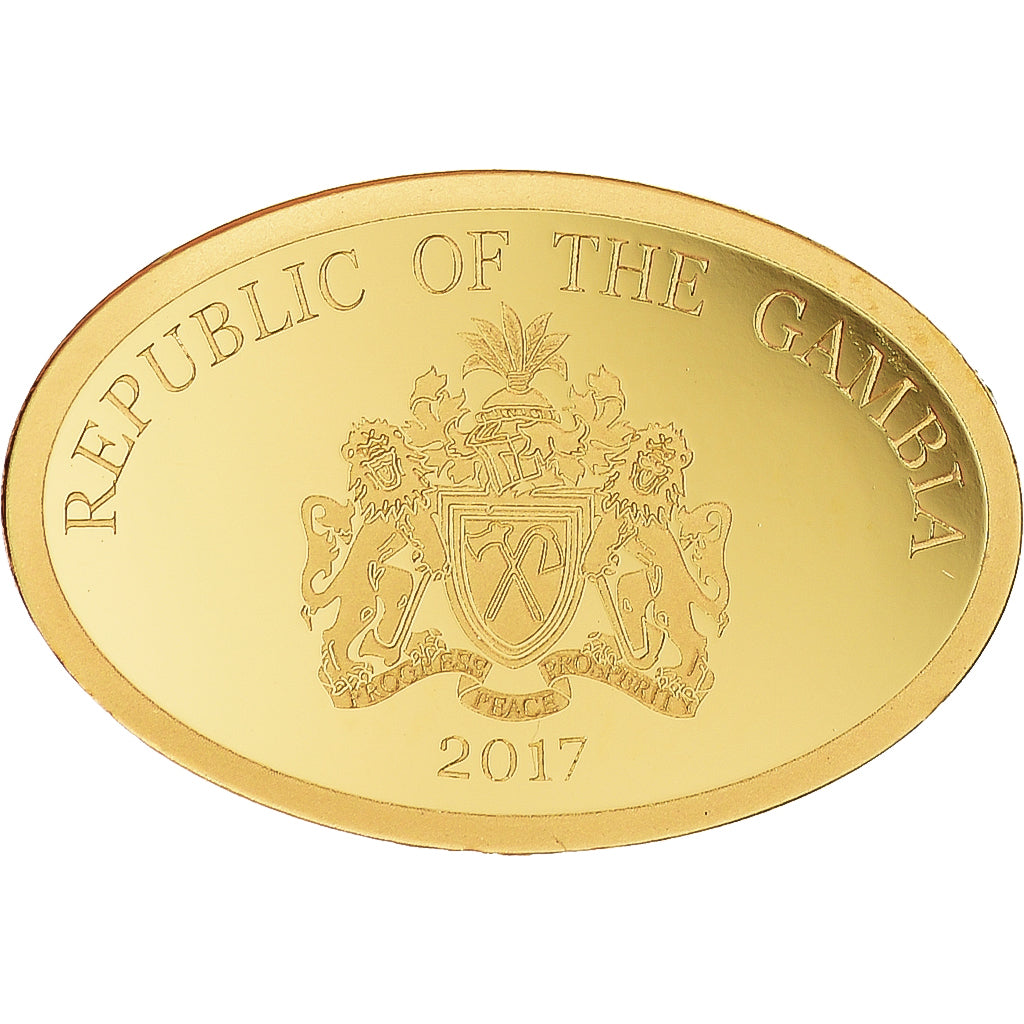 Moneda, Gambia, Year of the Tiger, 200 Dalasis, 2017, FDC, Oro