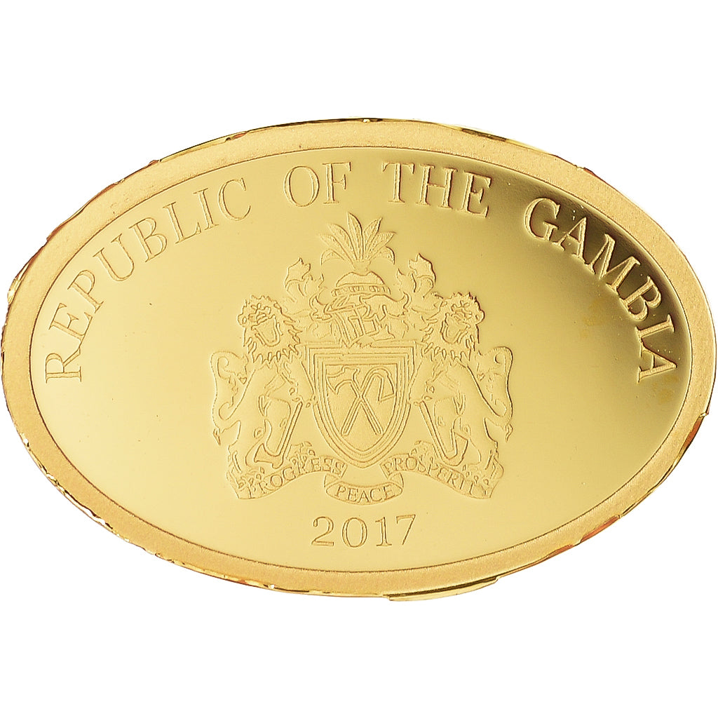Monnaie, Gambie , Année du lapin, 200 Dalasis, 2017, FDC, Or