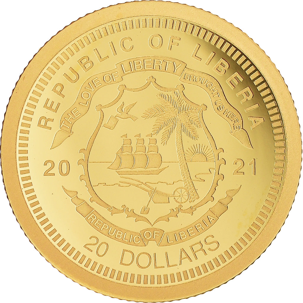 Münze, Liberia, Lady Diana, 20 Dollars, 2021, STGL, Gold, KM:New