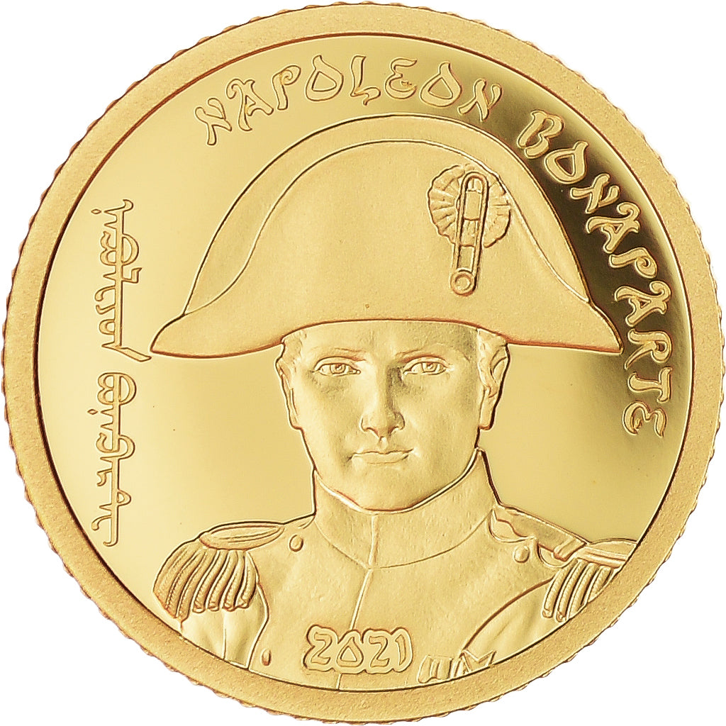 Coin, Mongolia, 1000 Tugrik, 2021, Napoléon Bonaparte, MS(65-70), Gold