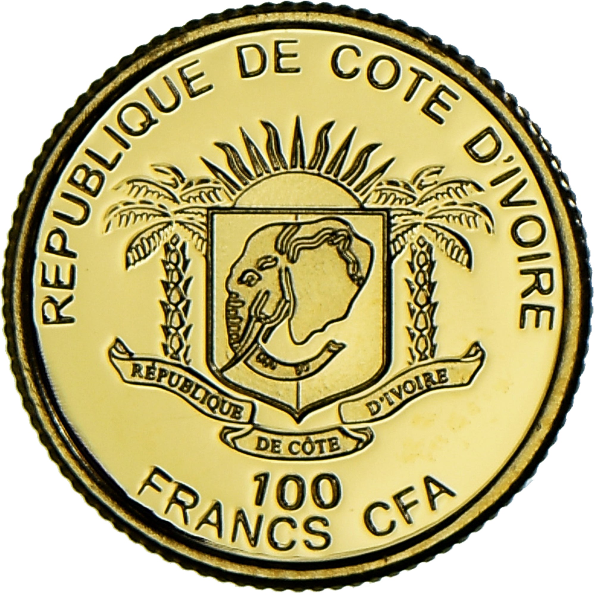 Coin, Ivory Coast, Statue chryséléphantine de Zeus, 100 Francs CFA, 2018