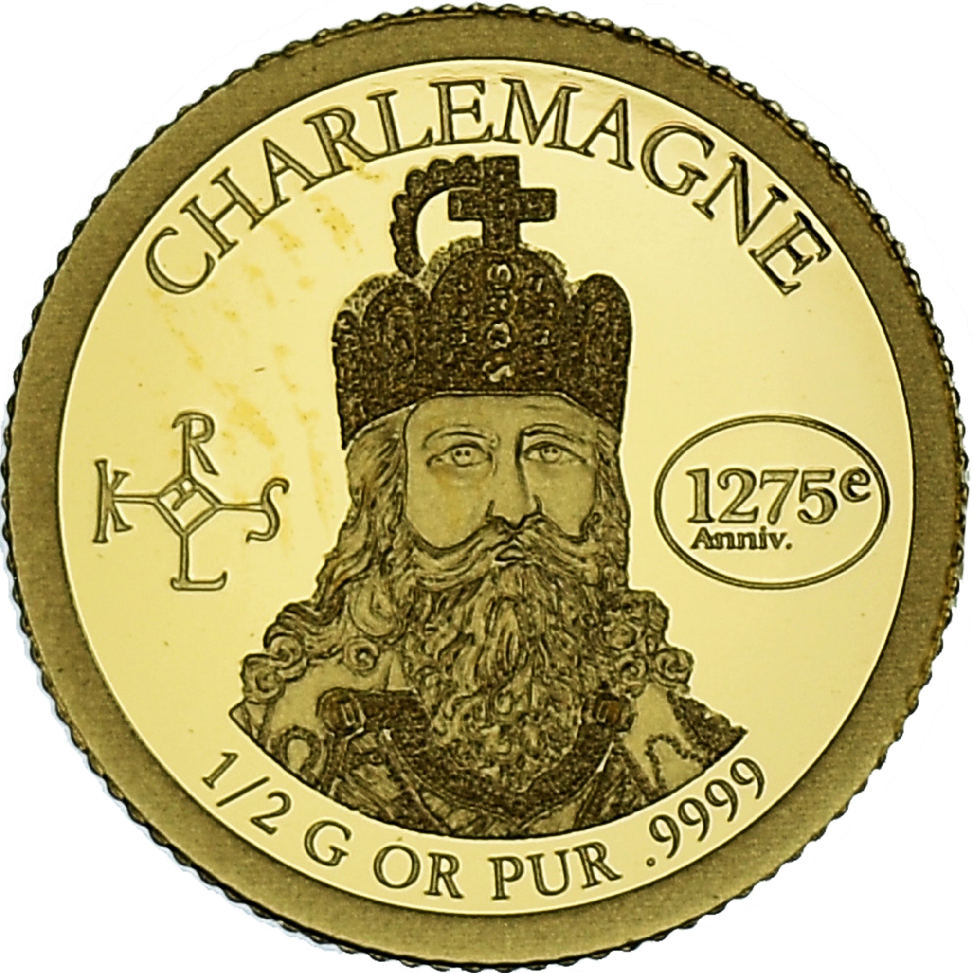 Coin, Ivory Coast, Charlemagne, 100 Francs CFA, 2022, MS(65-70), Gold