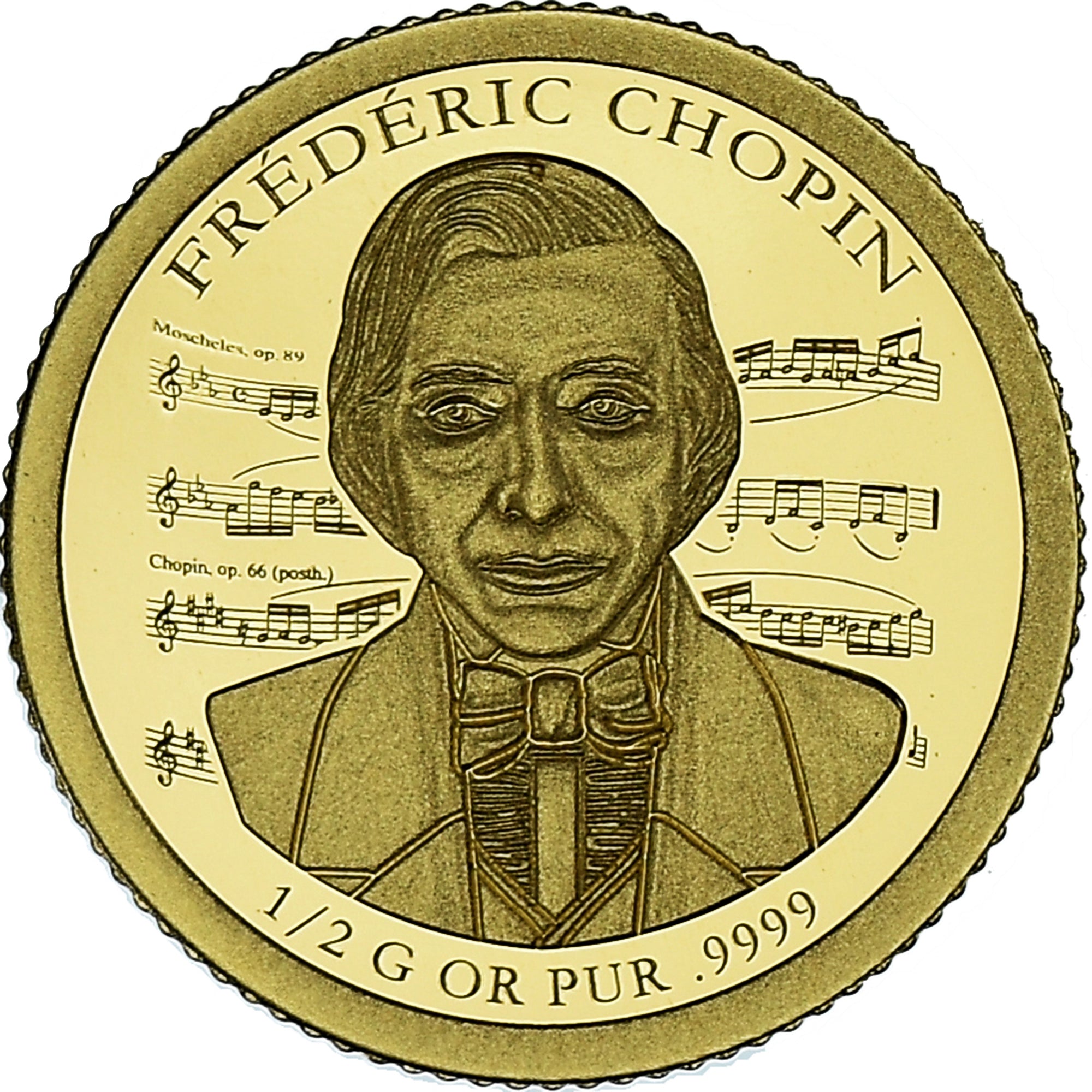 Moneda, Estados del África central, Frédéric Chopin, 3000 Francs CFA, 2021
