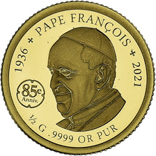 Monnaie, Togo, Pape François, 1500 Francs CFA, 2021, FDC, Or, KM:New