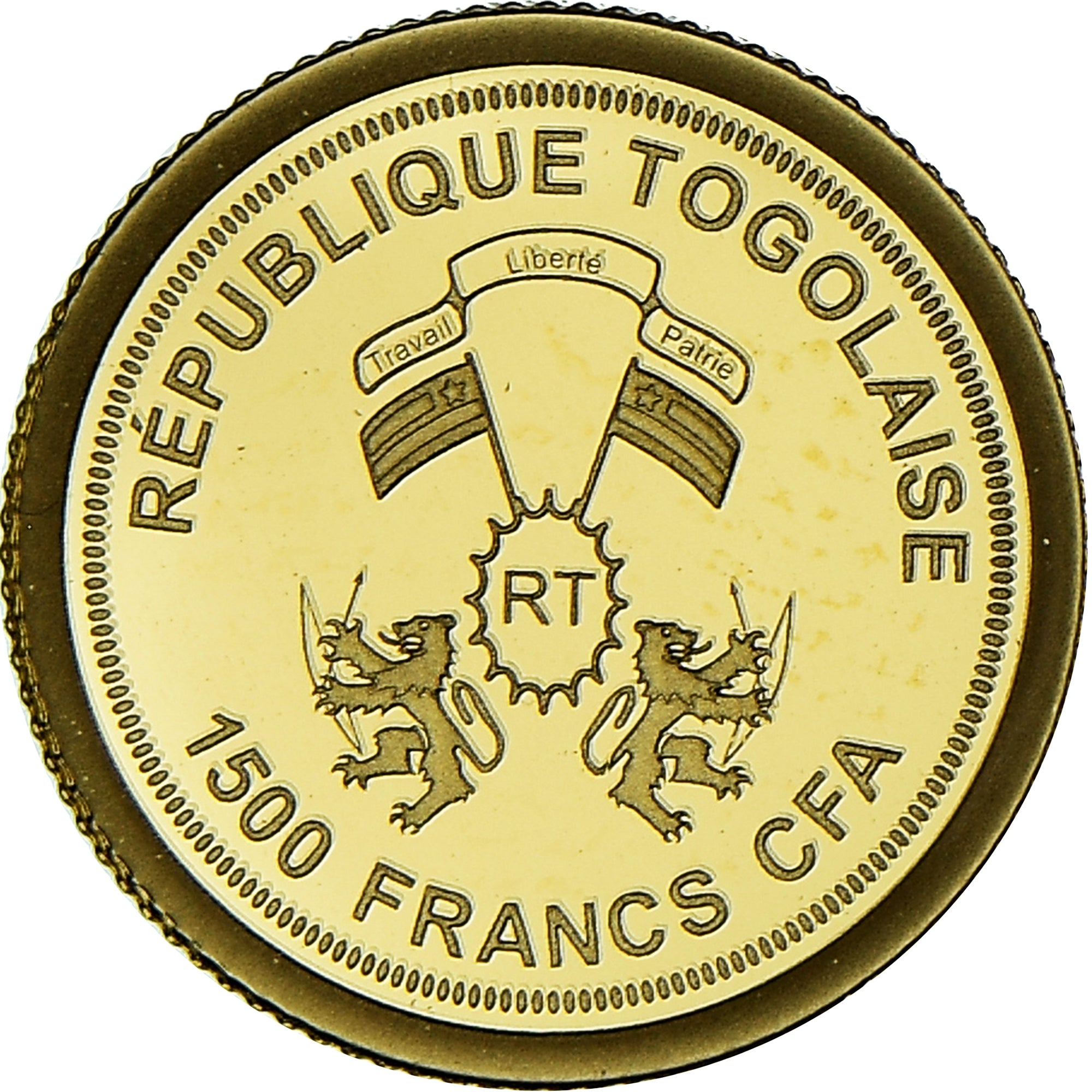 Monnaie, Togo, Pape François, 1500 Francs CFA, 2021, FDC, Or, KM:New