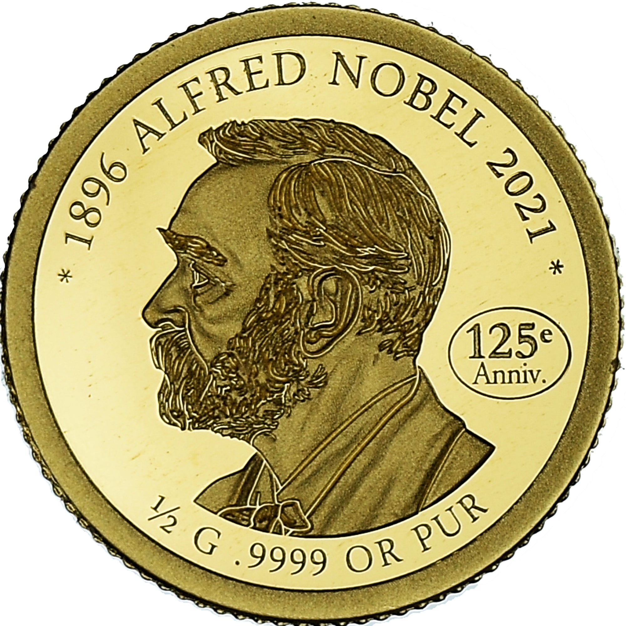 Moneda, Togo, Alfred Nobel, 1500 Francs CFA, 2021, FDC, Oro, KM:New