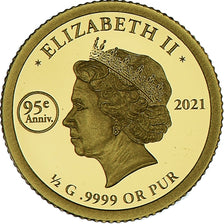 Moneda, Senegal, Queen Elizabeth II, 250 Francs CFA, 2021, FDC, Oro