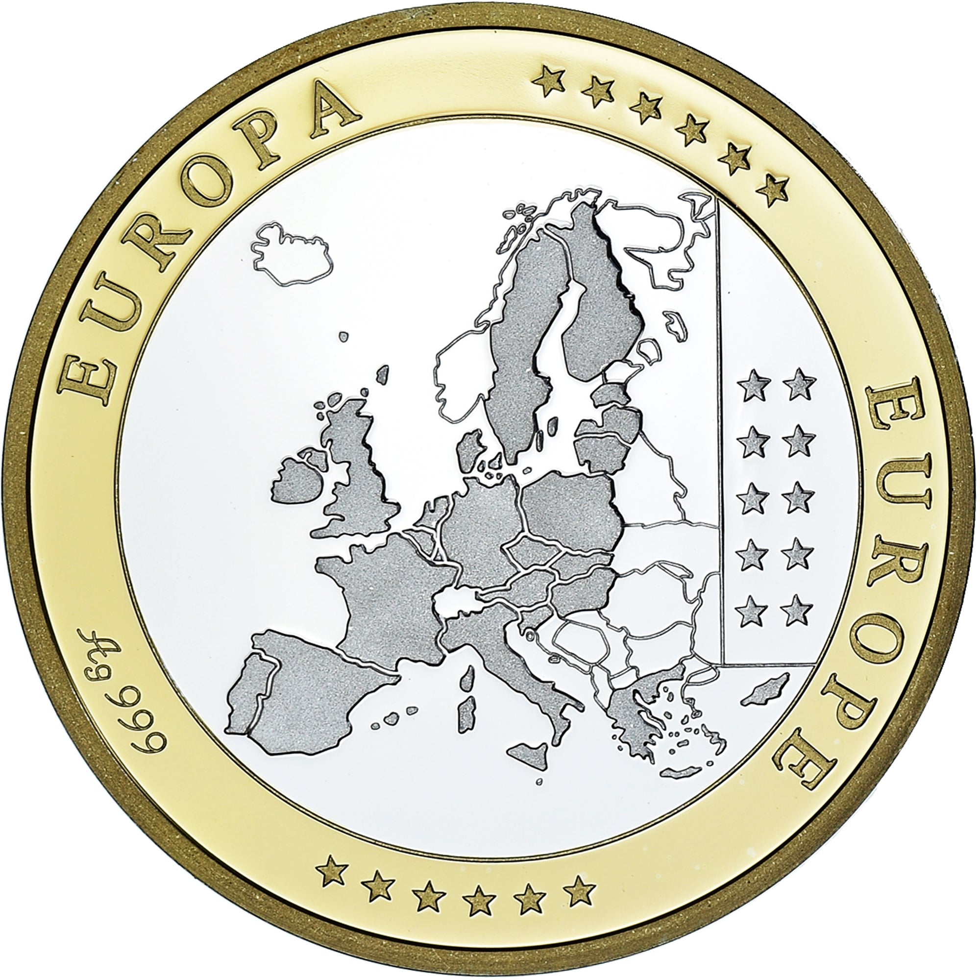Vatican, Medal, L'Europe, Vatican, Politics, MS(64), Silver