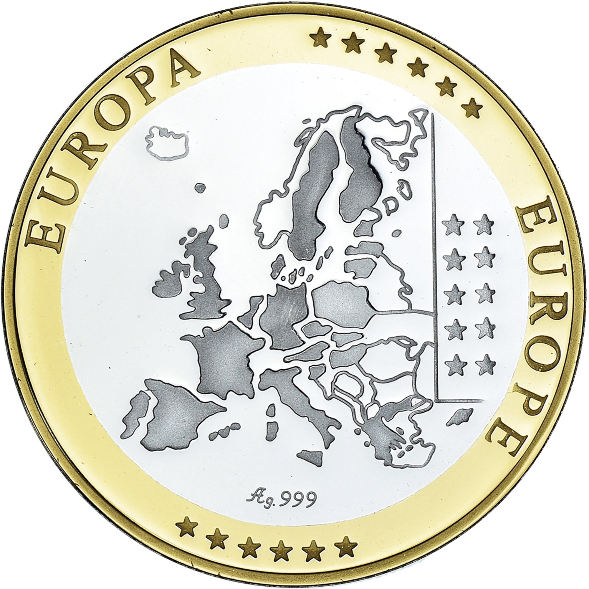 Vatican, Medal, L'Europe, Vatican, Politics, MS(63), Silver