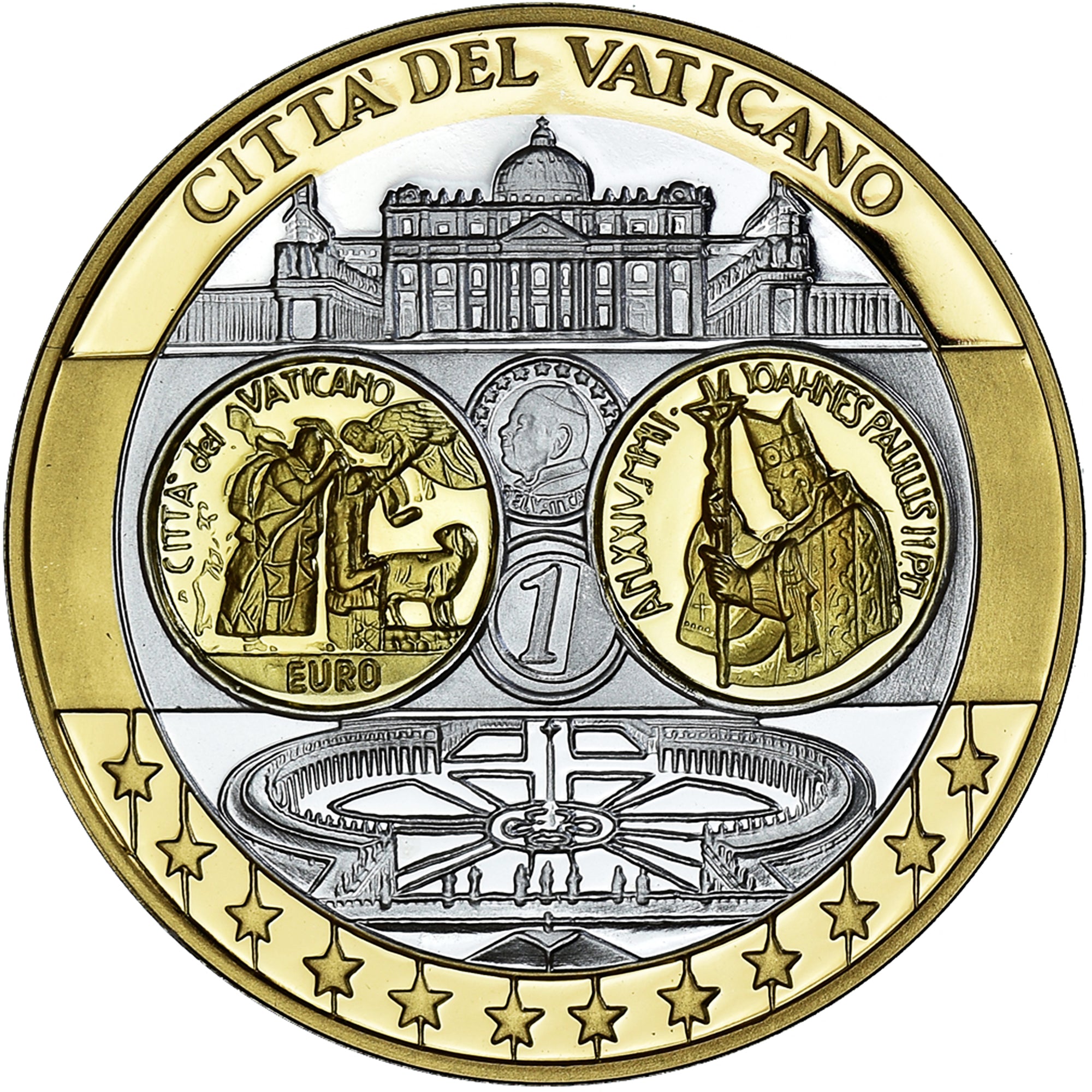 Vatican, Medal, L'Europe, Vatican, Politics, MS(63), Silver
