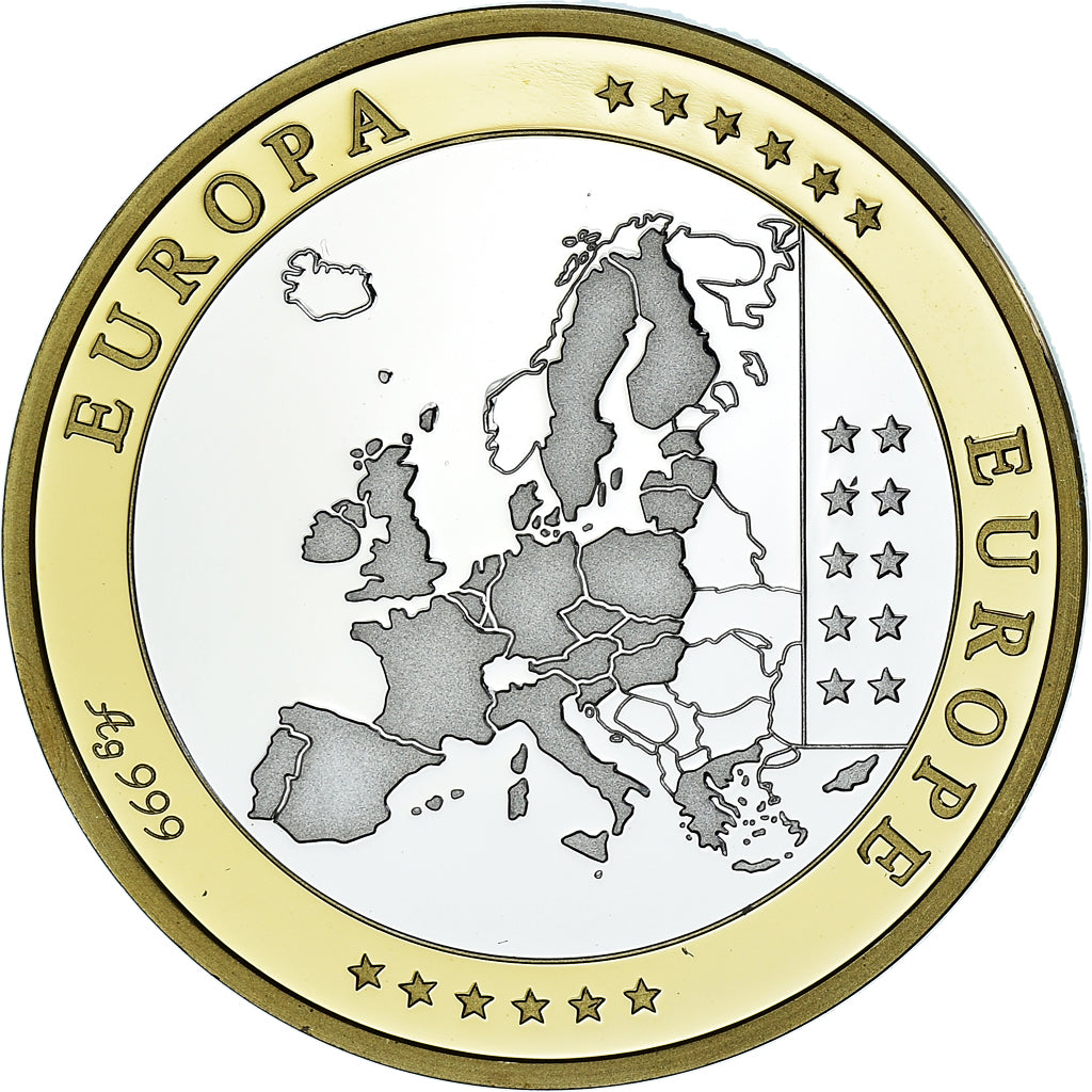 Monaco, Medal, L'Europe, Monaco, Politics, Society, War, MS(63), Silver