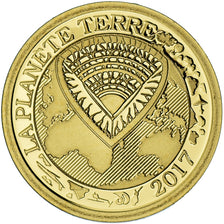 Coin, France, La Planète Terre, 2017, MS(65-70), Gold