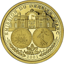 Coin, France, Emission du Dernier Franc, MS(65-70), Gold