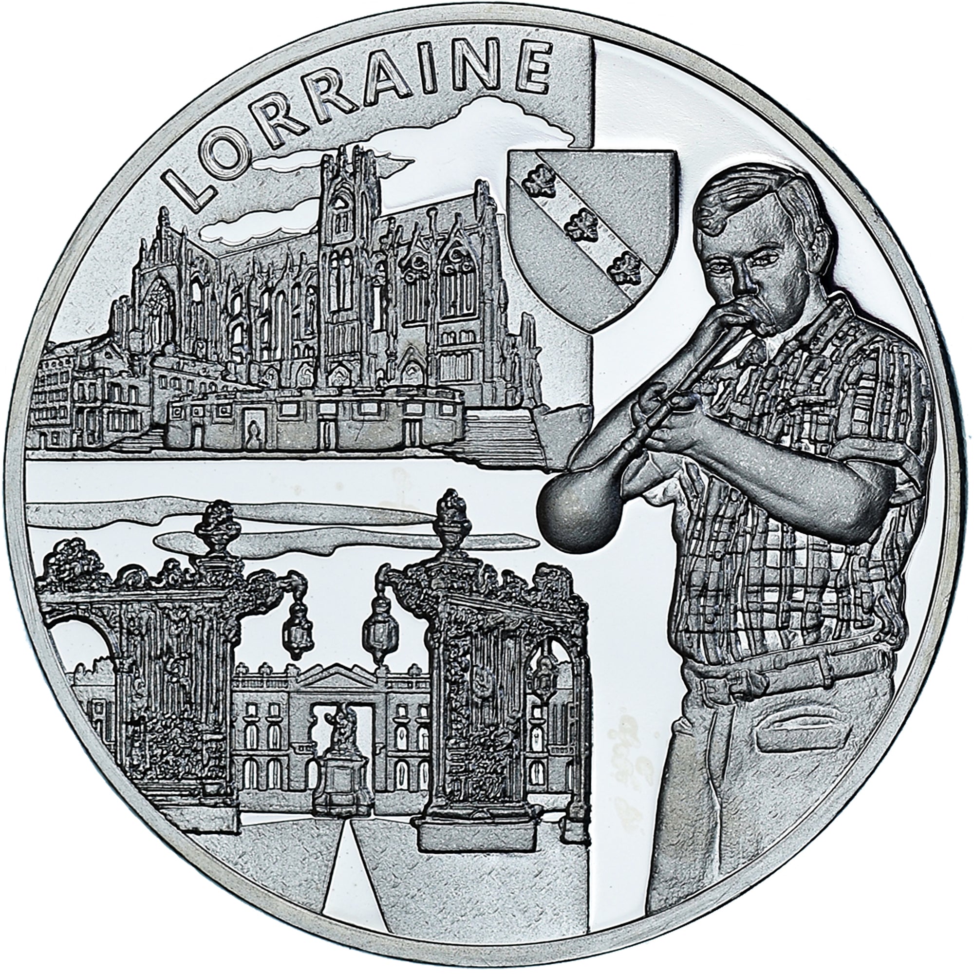 France, Medal, Régions de France, Lorraine, MS(65-70), Silver