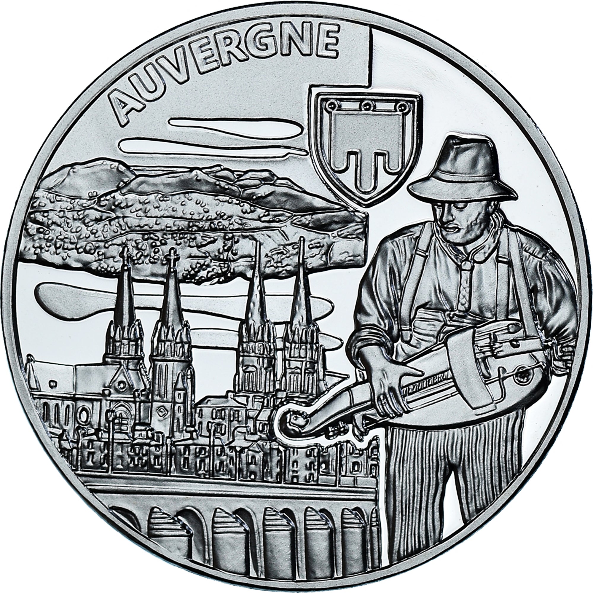 França, medalha, Régions de France, Auvergne, MS(65-70), Prata