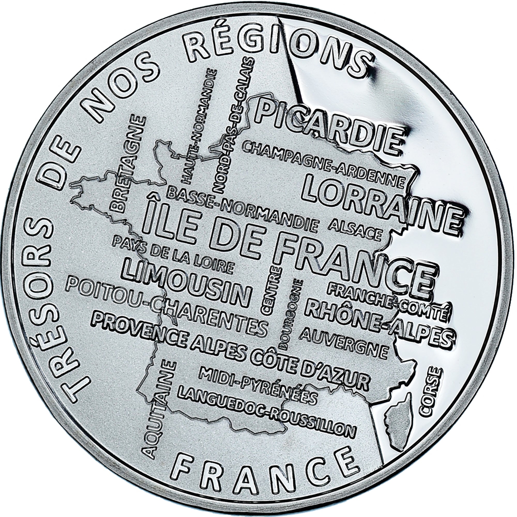 França, medalha, Régions de France, Auvergne, MS(65-70), Prata