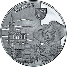 France, Medal, Les Régions de France, Alsace, MS(65-70), Silver