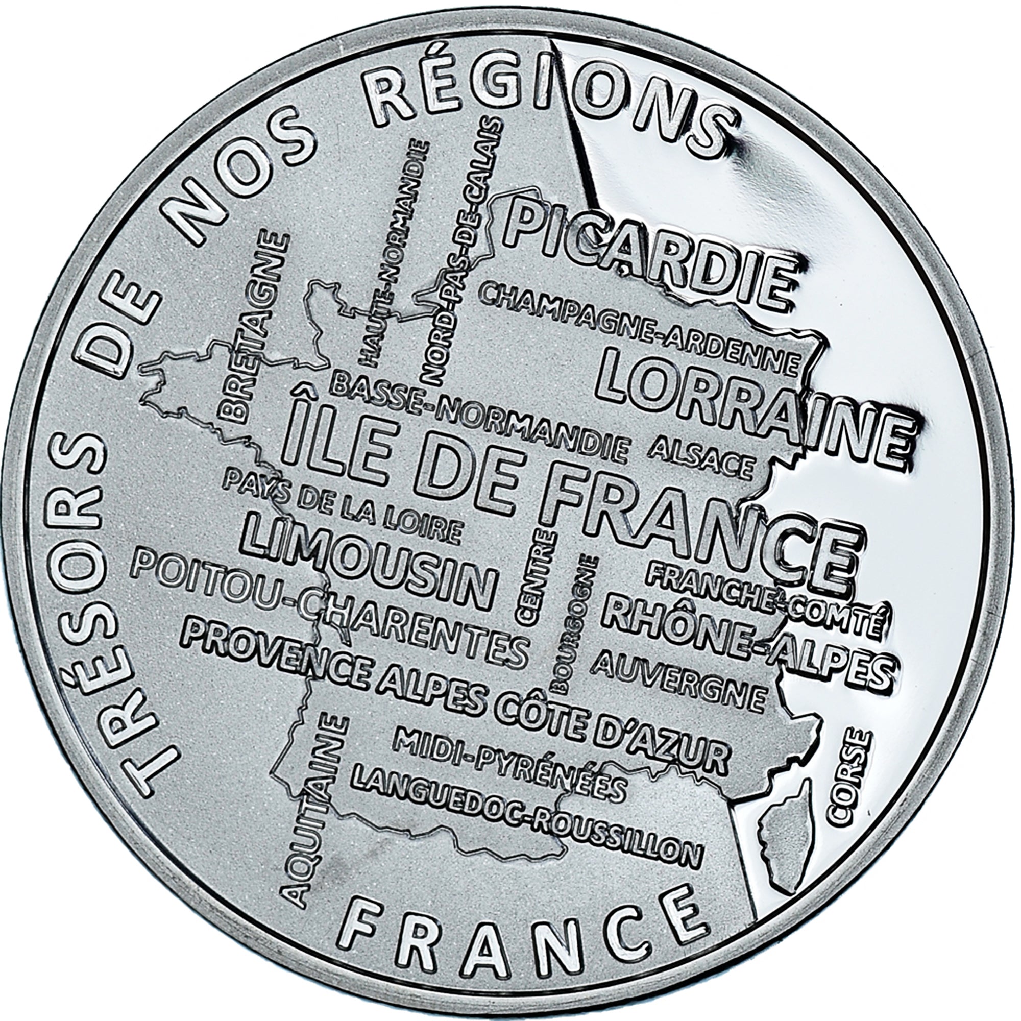 France, Medal, Les Régions de France, Alsace, MS(65-70), Silver