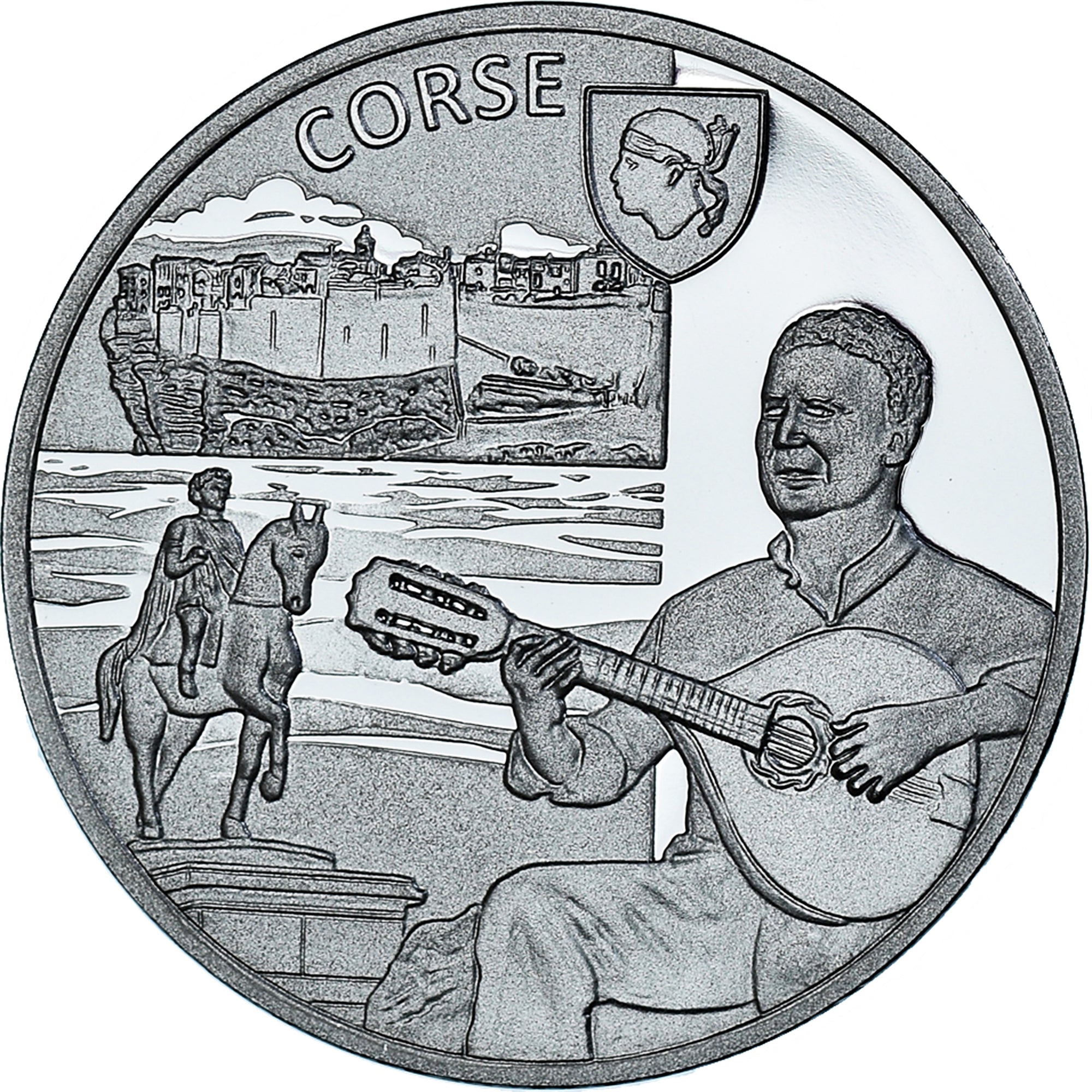 France, Medal, Régions de France, Corse, MS(65-70), Silver
