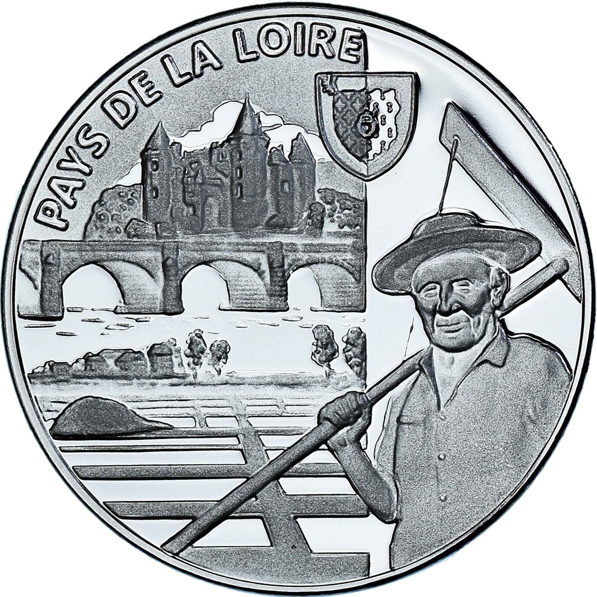 France, Medal, Régions de France, Pays de la Loire, MS(65-70), Silver