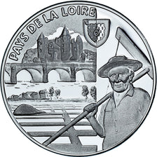 France, Medal, Régions de France, Pays de la Loire, MS(65-70), Silver