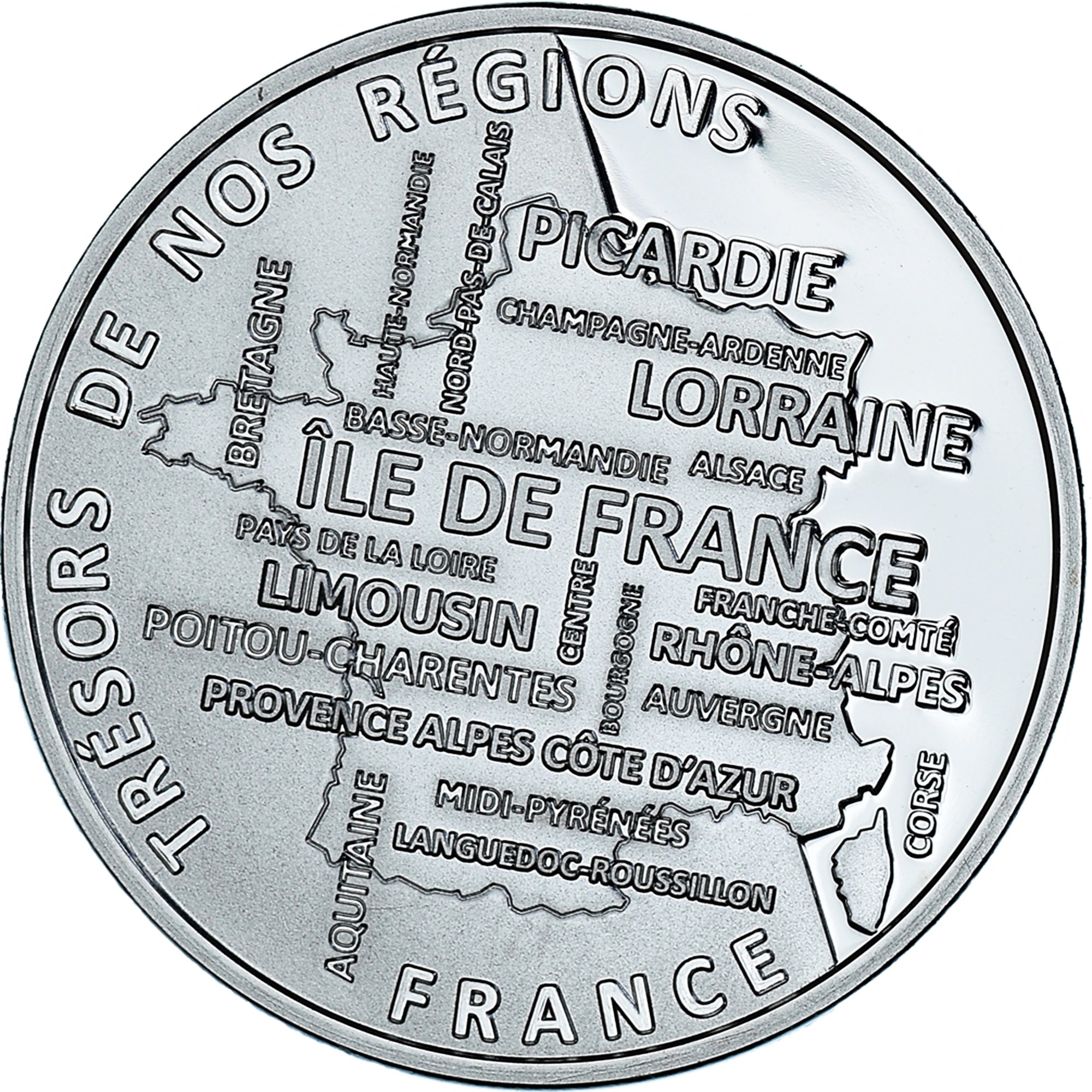 France, Medal, Régions de France, Guyane, MS(65-70), Silver