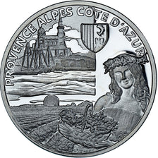 Francia, medaglia, Régions de France, Provence Alpes Côte d'Azur, FDC, Argento