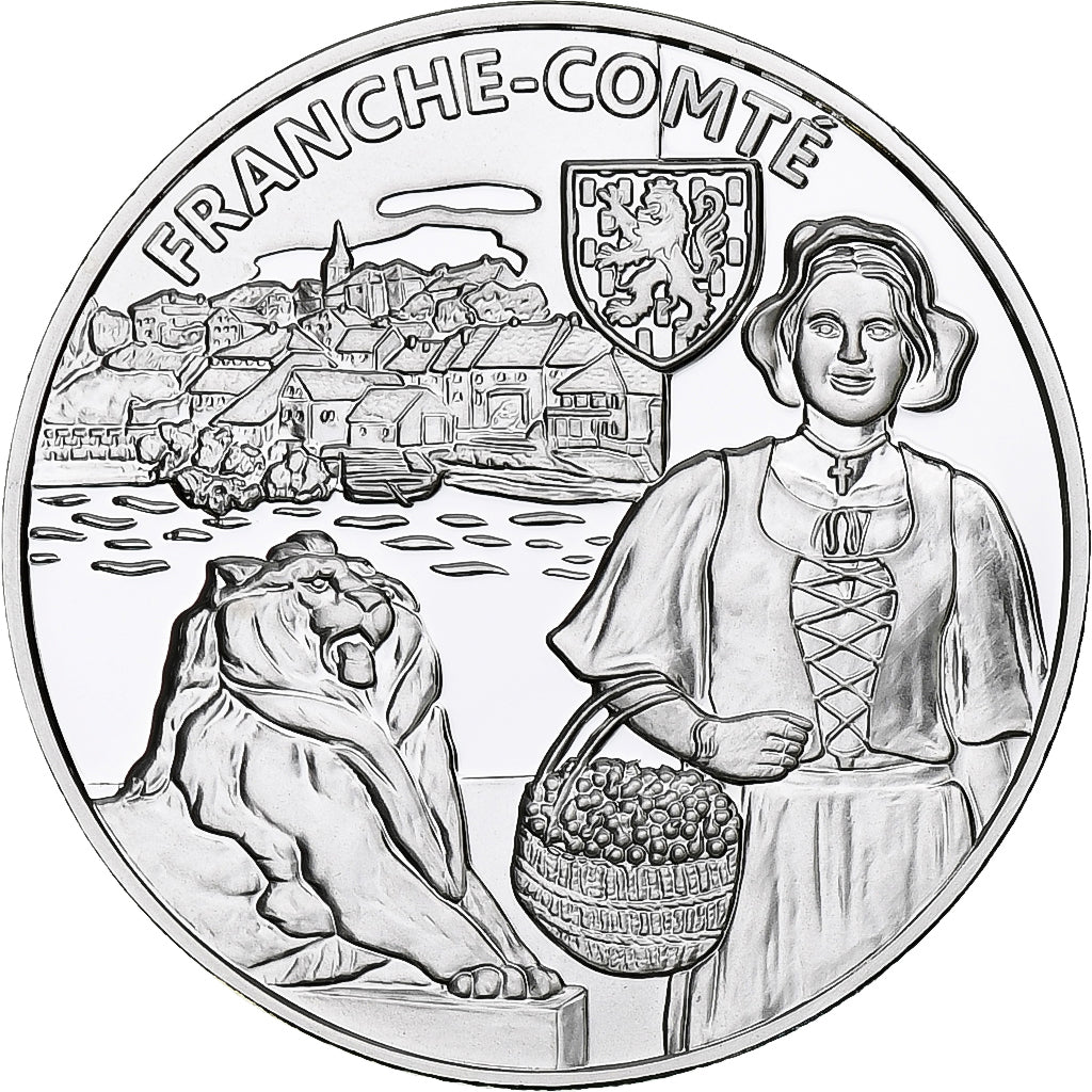 France, Medal, Régions de France, Franche-Comté, MS(65-70), Silver