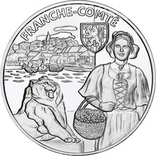 France, Medal, Régions de France, Franche-Comté, MS(65-70), Silver